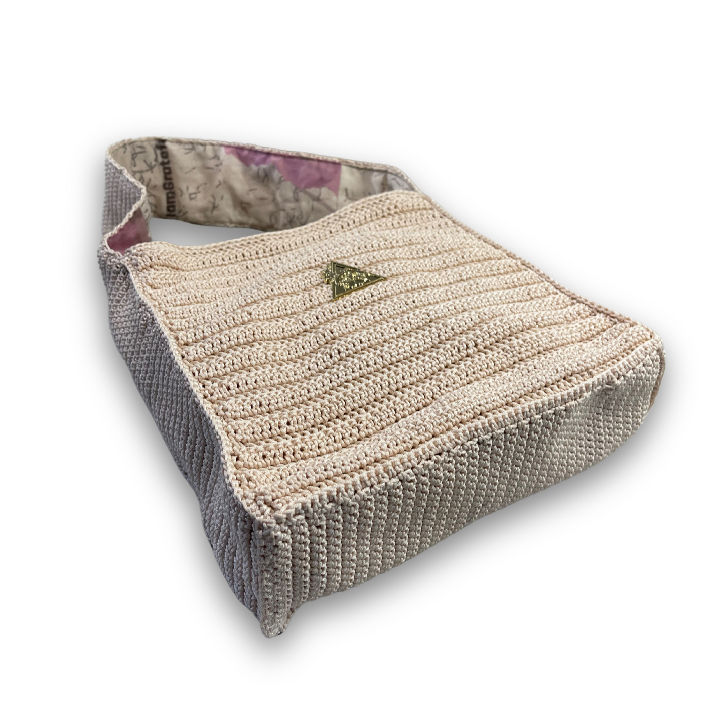“Ethereal Sands Tote” Knit Handbag