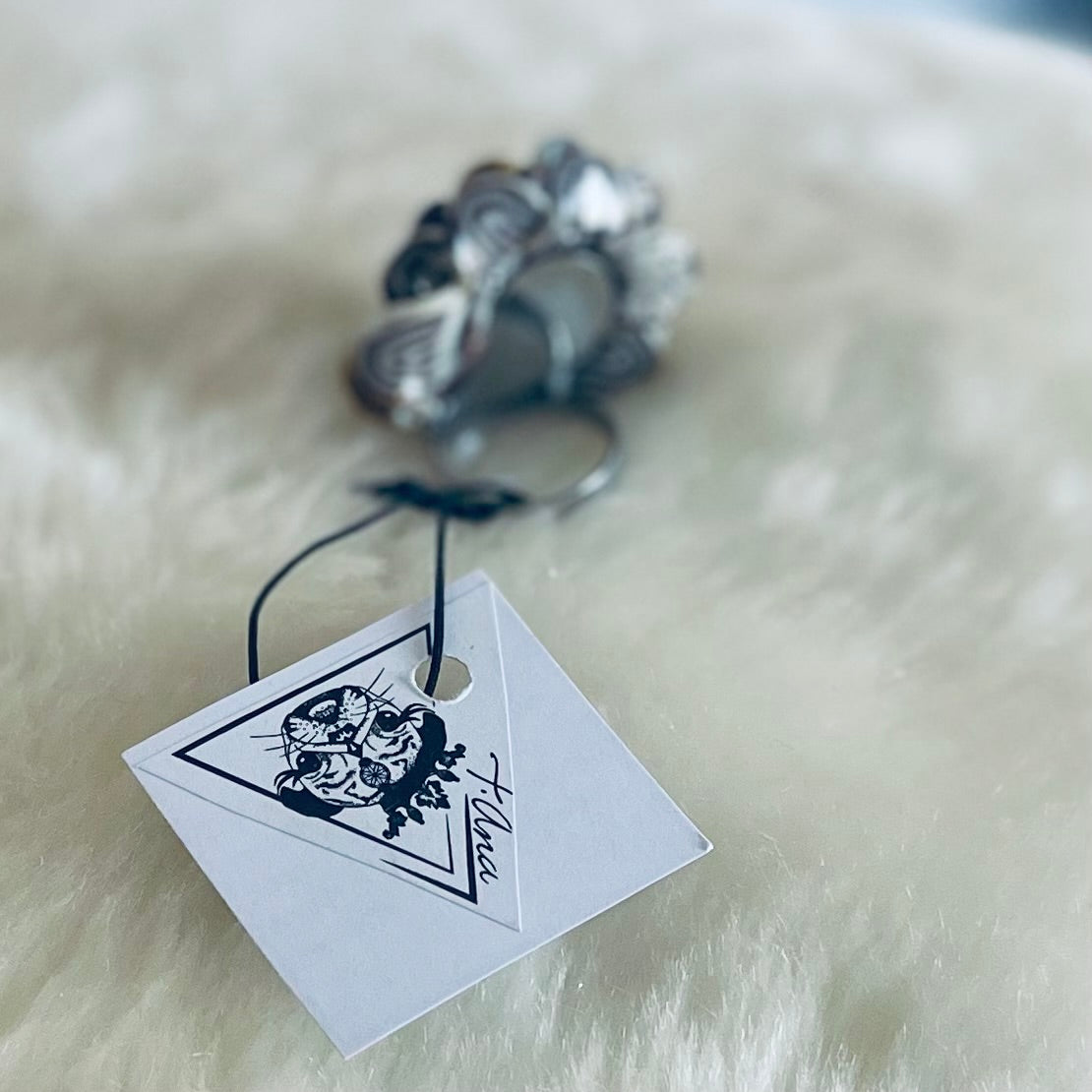 “Celeste Rosée” Sculpted Rose Statement Silver ring