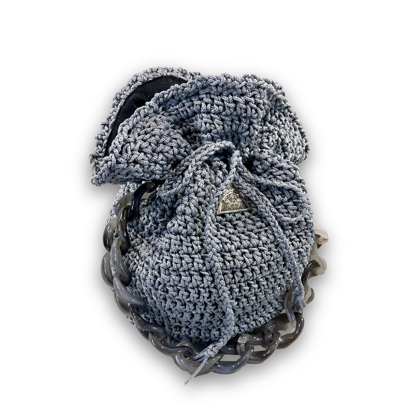 “Luna Mist Knit Bucket" Bag