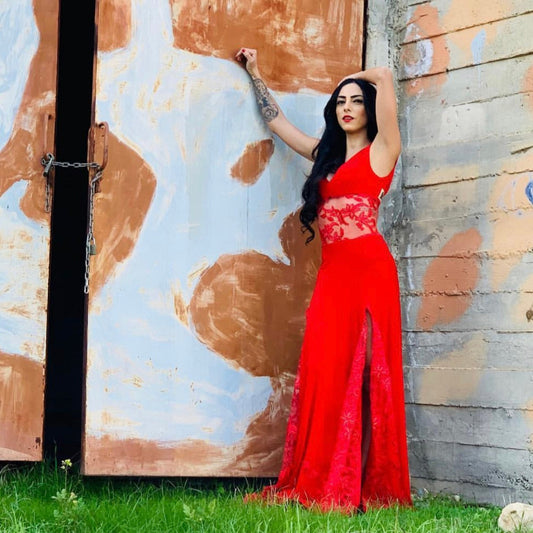 “Vestito Rosso Ardente” Dress