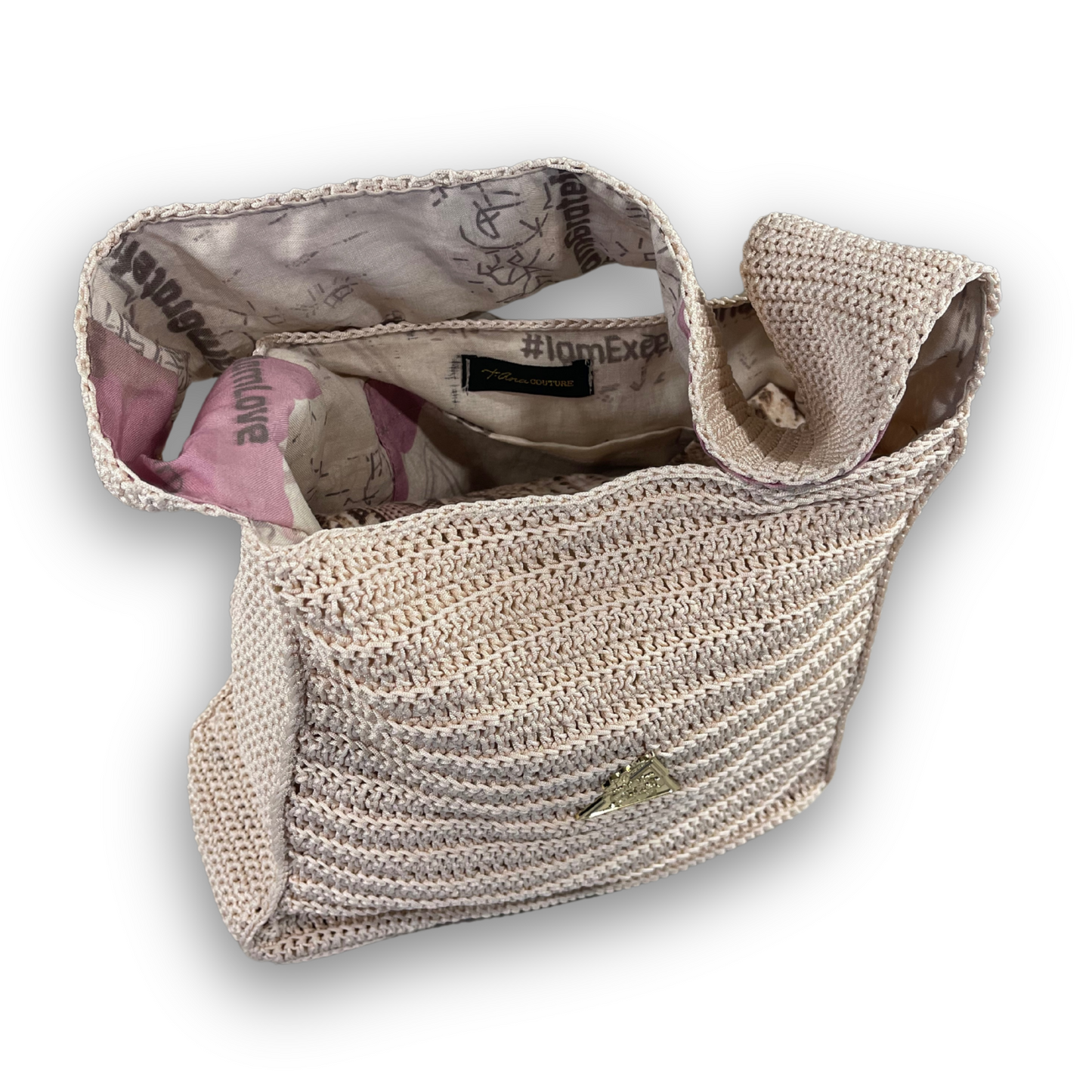 “Ethereal Sands Tote” Knit Handbag