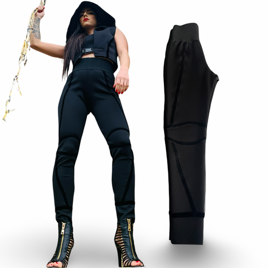 “Il Classico Nero” Scuba Leggings