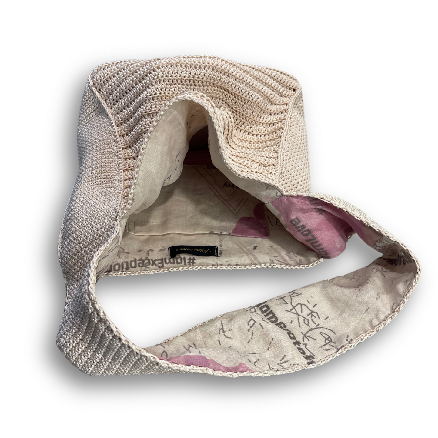 “Ethereal Sands Tote” Knit Handbag