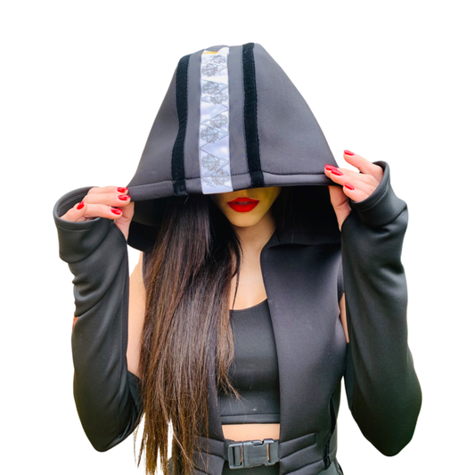 “Il Classico Nero” Scuba vest with oversized hood