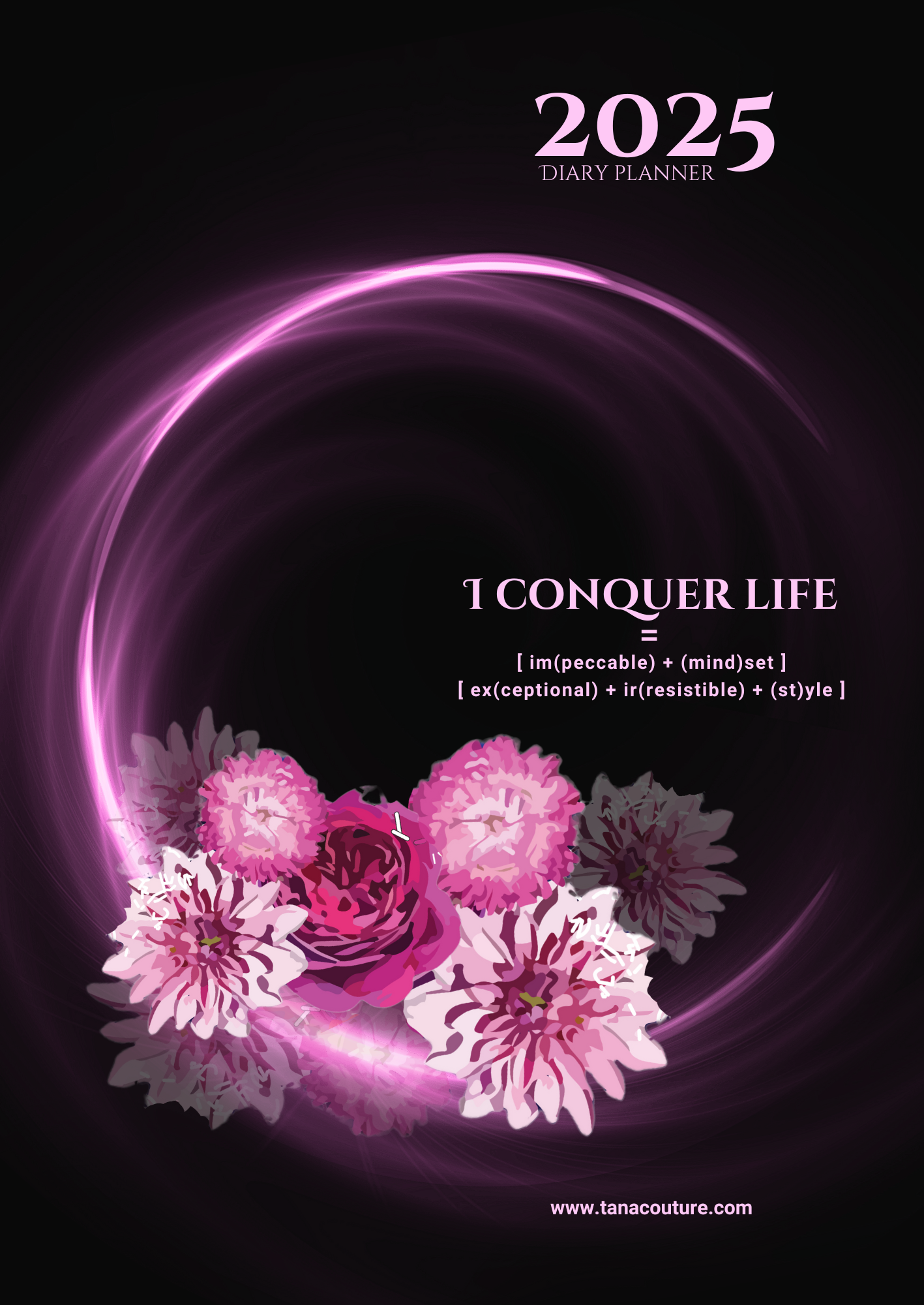 PDF PRINT 2025 ‘I Conquer Life’ Diary Planner (10% off auto checkout)