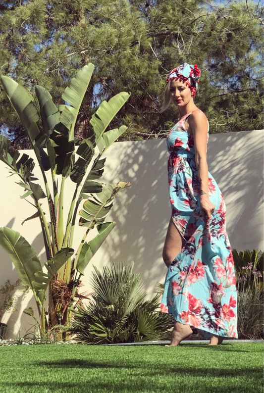 Happy Valley blue floral summer dress, additional view