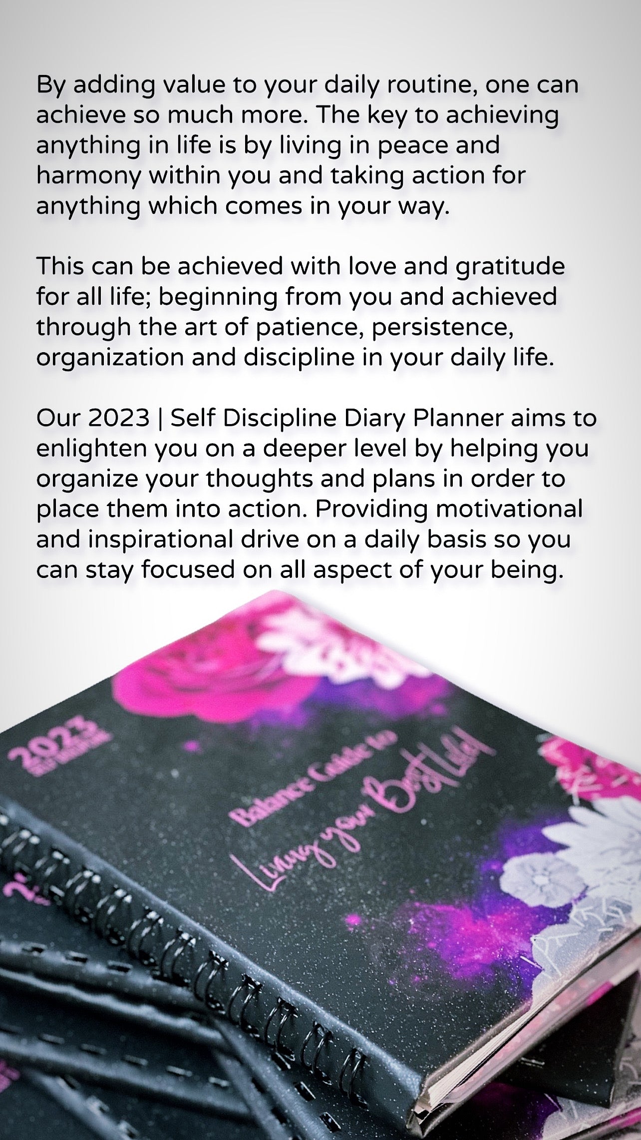 (18x25) 2023 | Self Discipline Diary Planners