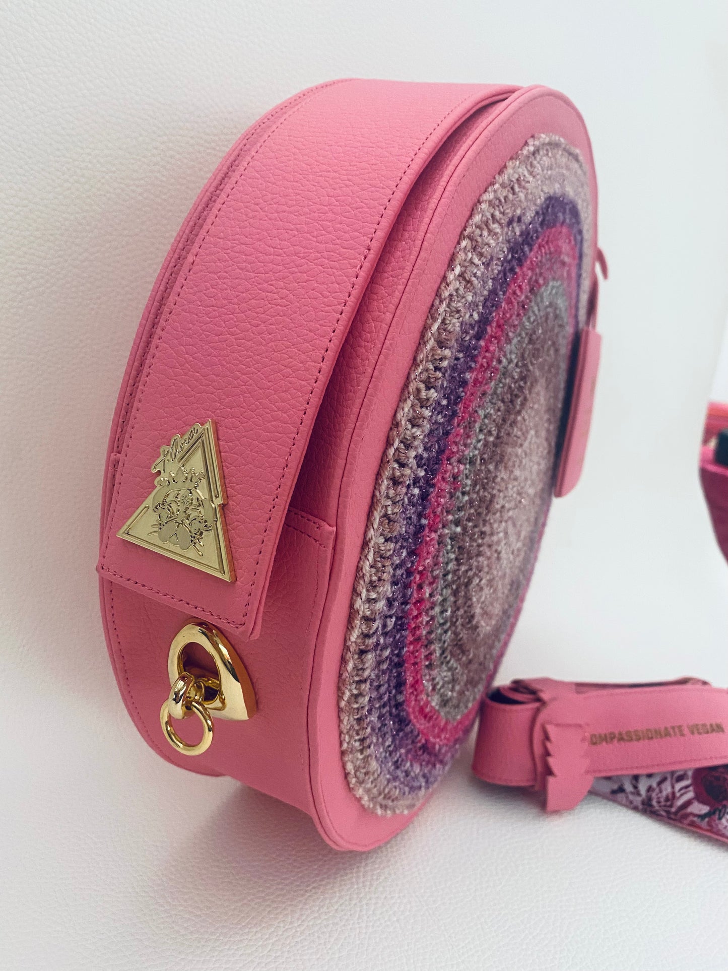 Fluorescent Pink Passion Knit Handbag