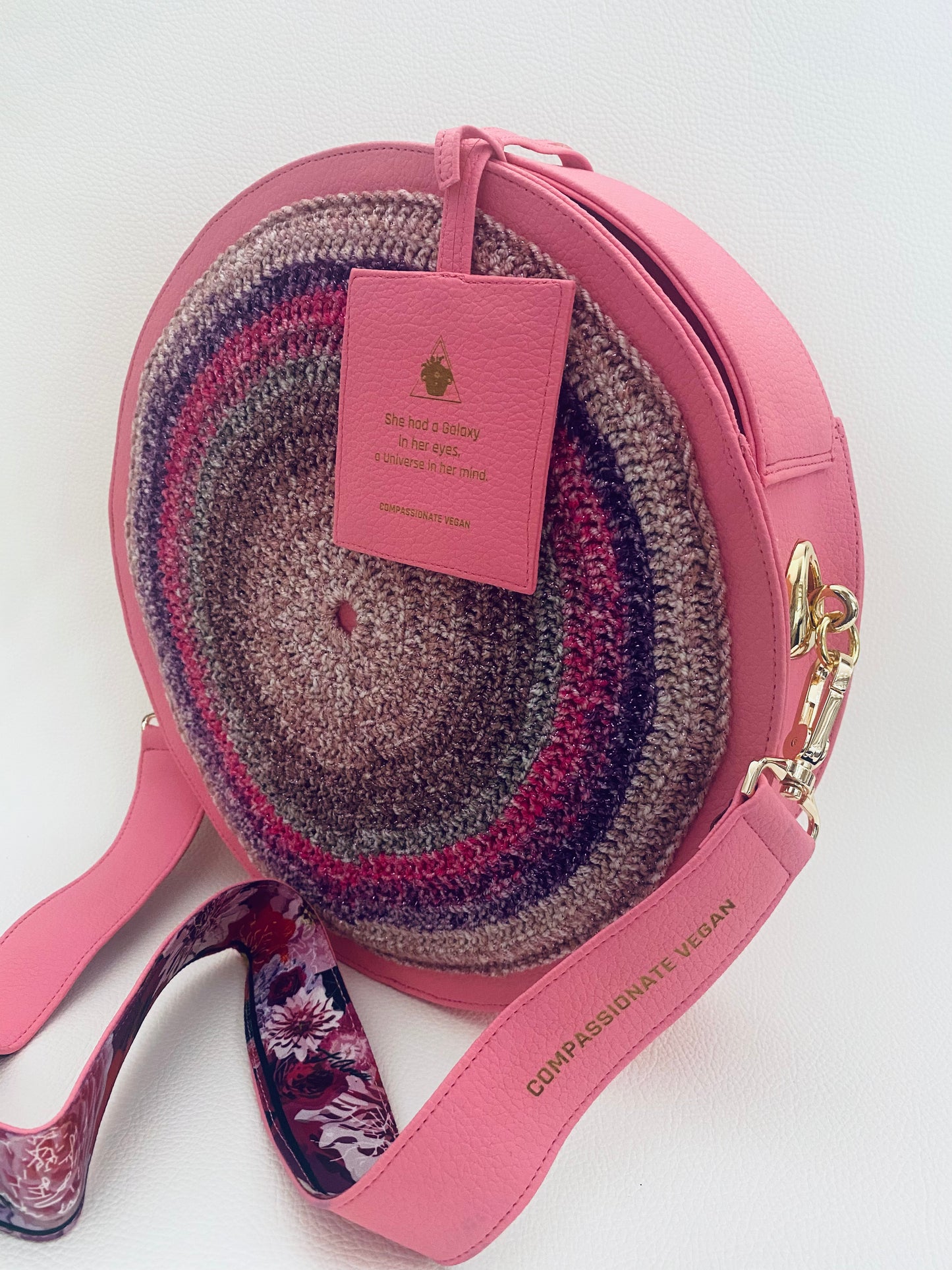 Fluorescent Pink Passion Knit Handbag