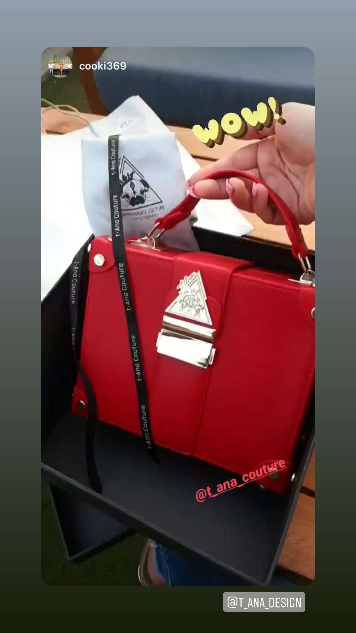 Fluorescent Universe Red Handbag