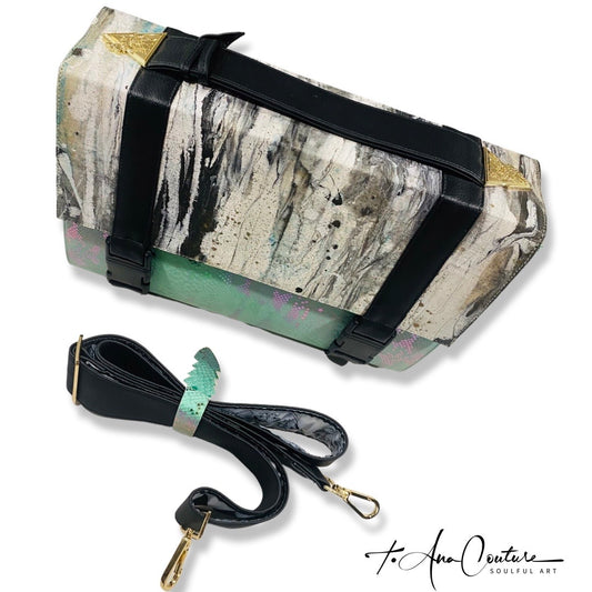“Iridescent Pistacchio Universe” Art Collection Hangbag