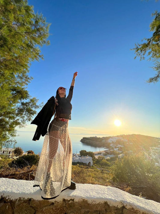 “Bianco Miss Polka” Skirt