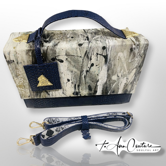 “Blu Intenso Universe” Art Collection Handbag