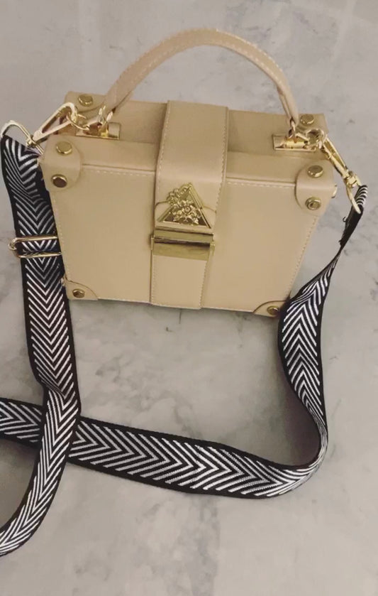 Fluorescent Universe Beige Handbag