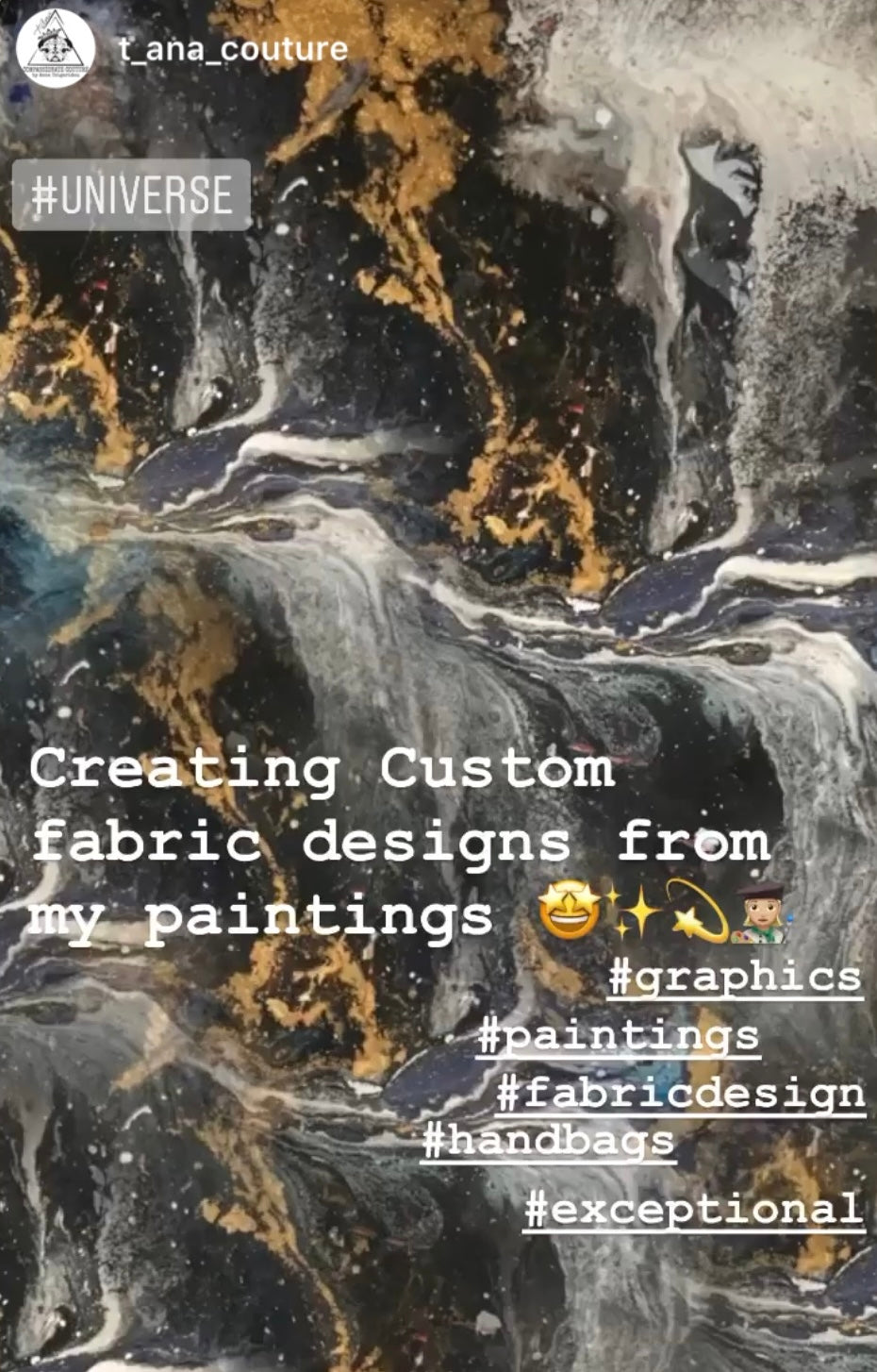 “Grigio Universe” Art Collection Handbag