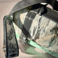Iridescent Pistacchio Universe art handbag, styled view