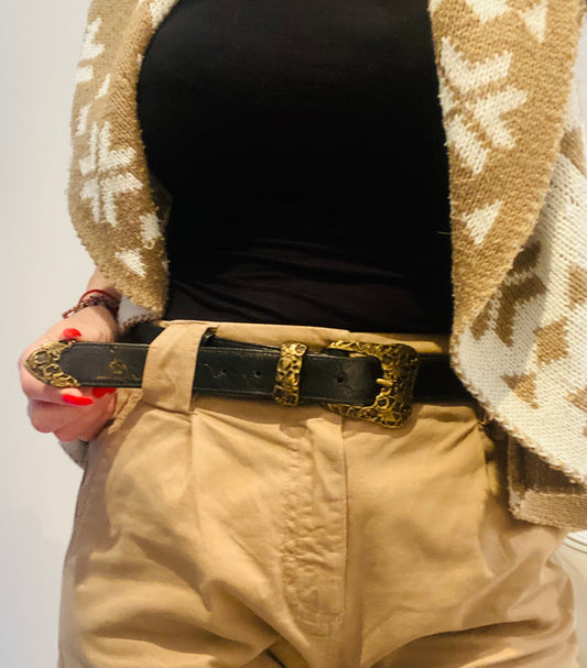 Ceinture rustique noire El Clásica