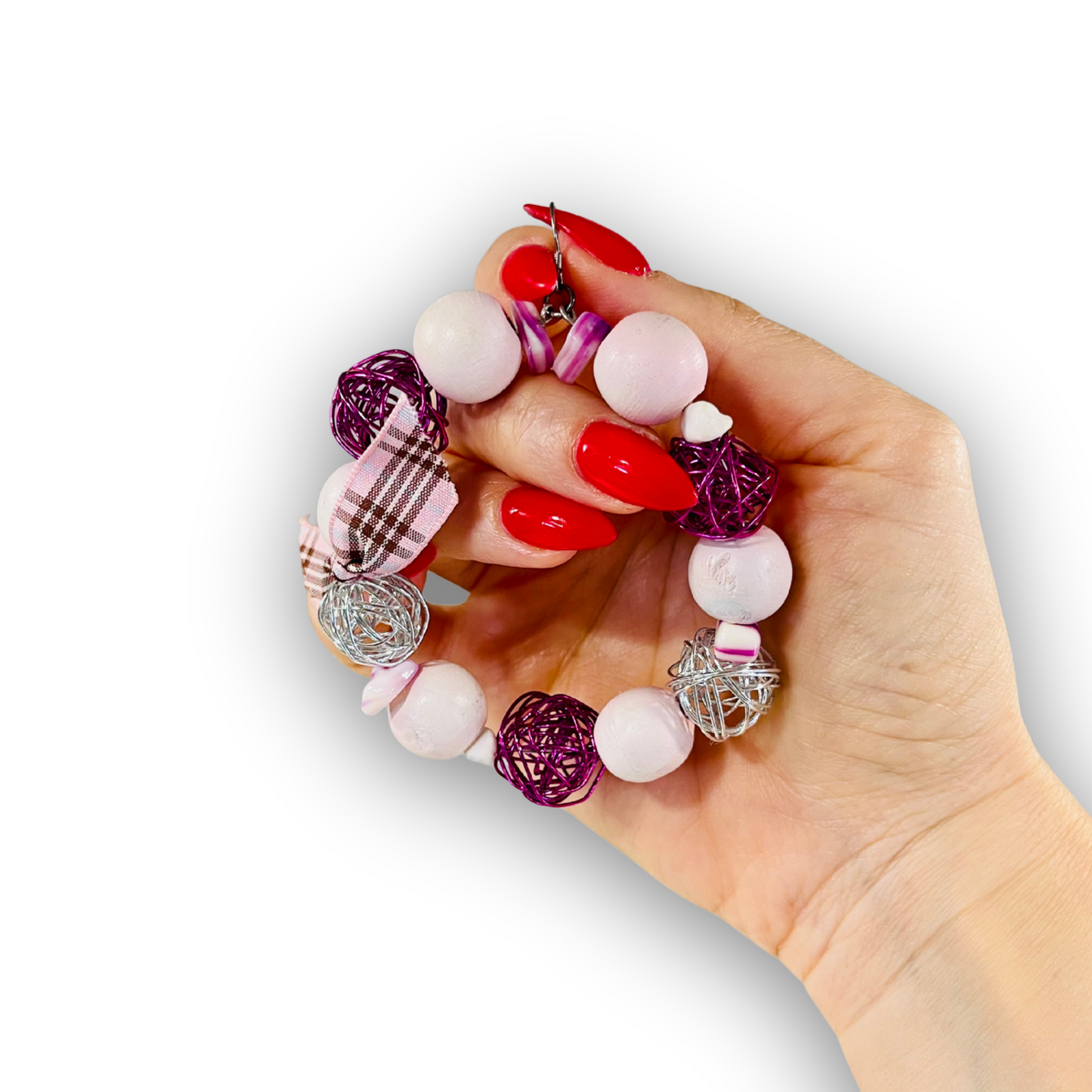 "Beadilicious Bubble" Hoop Silver Earrings
