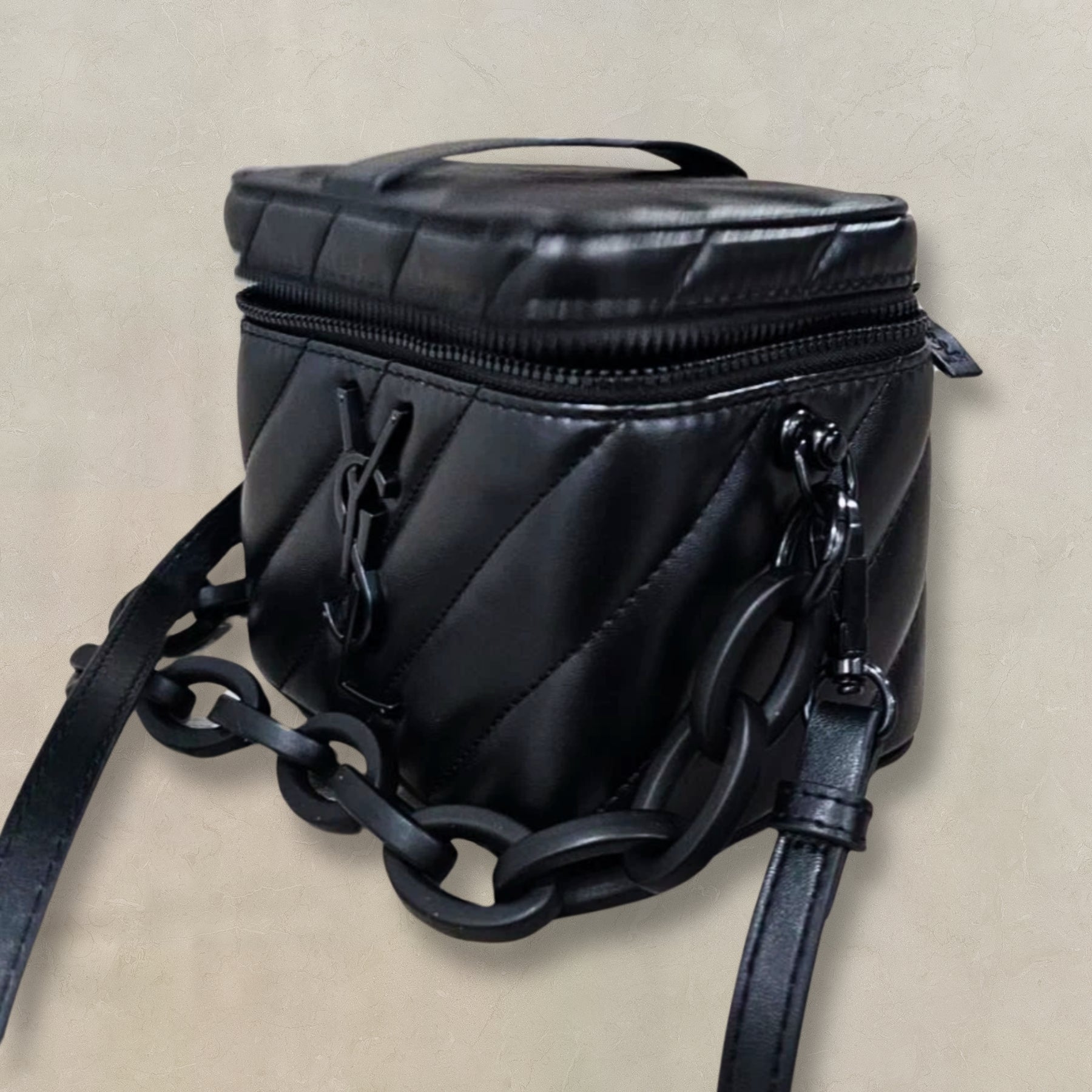 YSL Beauté black vanity crossbody, detail view
