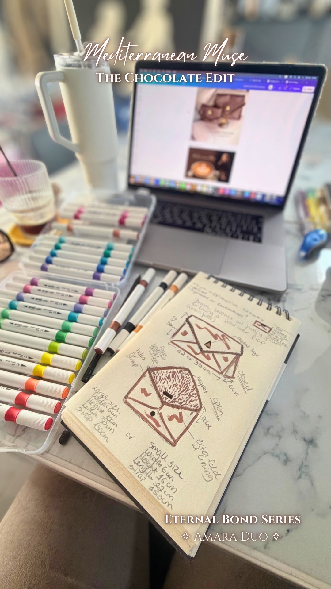 Amara Choco clutch packaging and Maison presentation