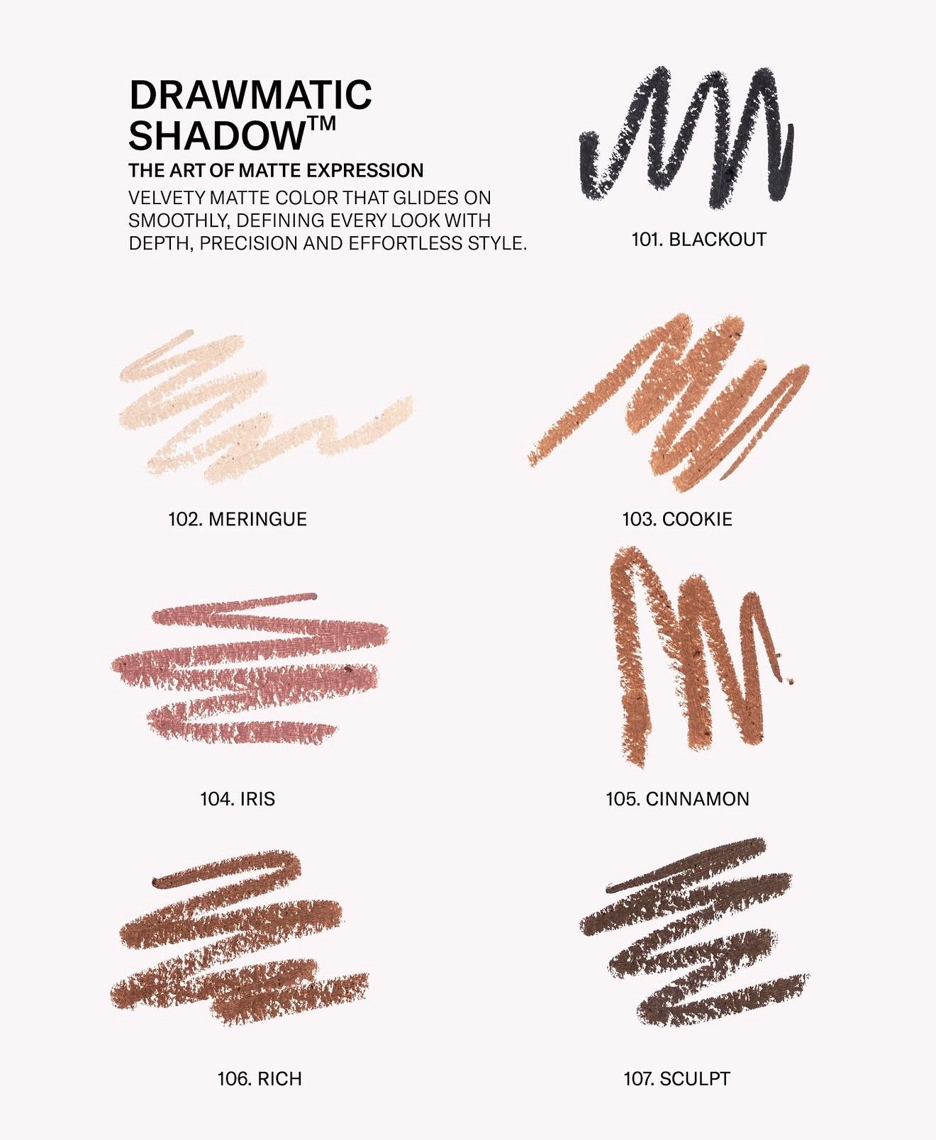 Mesauda Milano Drawmatic eye shadow pencil, shade detail