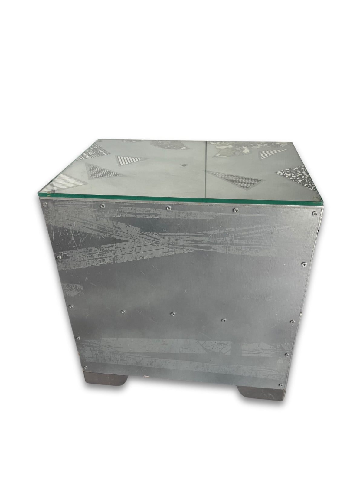 Iridescent Bianco e Nero collector side table, alternate detail