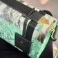 Iridescent Pistacchio Universe green handbag, additional detail