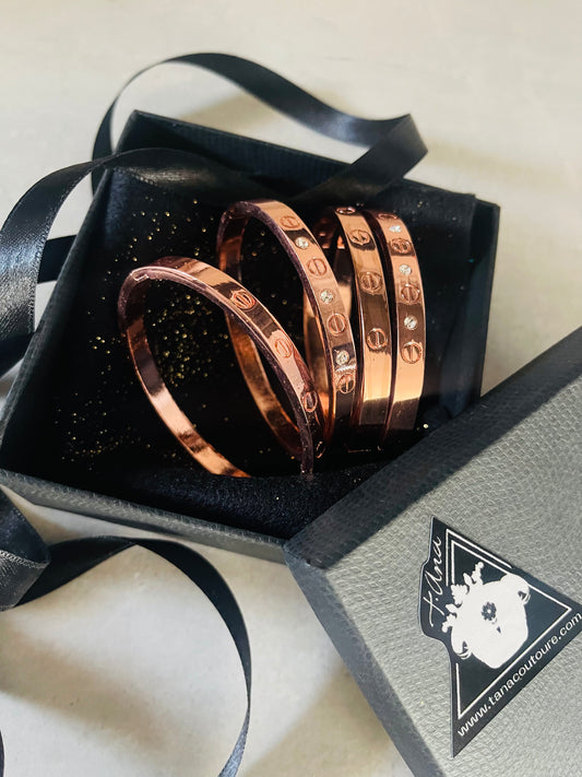Rosa bangle bracelet (4x set)