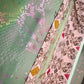 Iridescent Pistacchio Universe hand-painted handbag, detail view