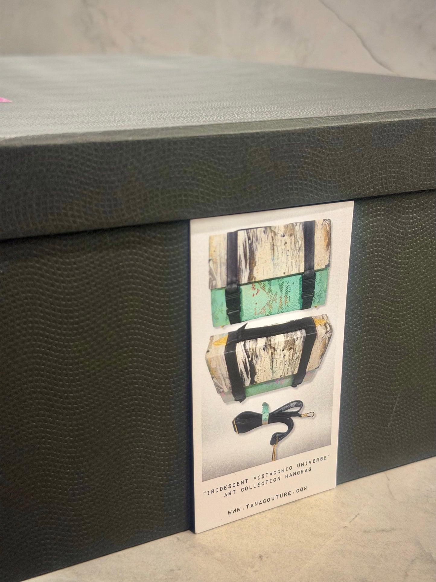 “Iridescent Pistacchio Universe” Art Collection Handbag