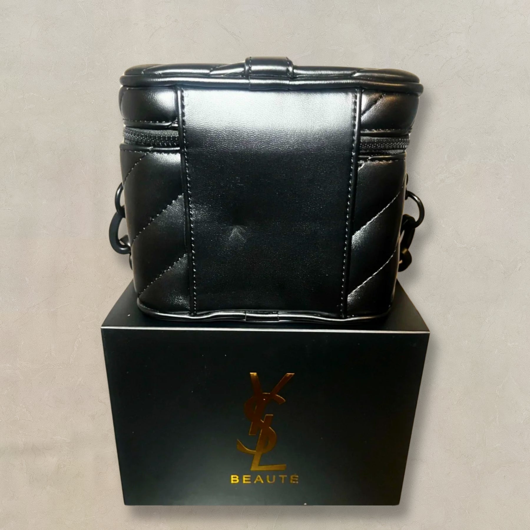 YSL Beauté black crossbody vanity, additional detail