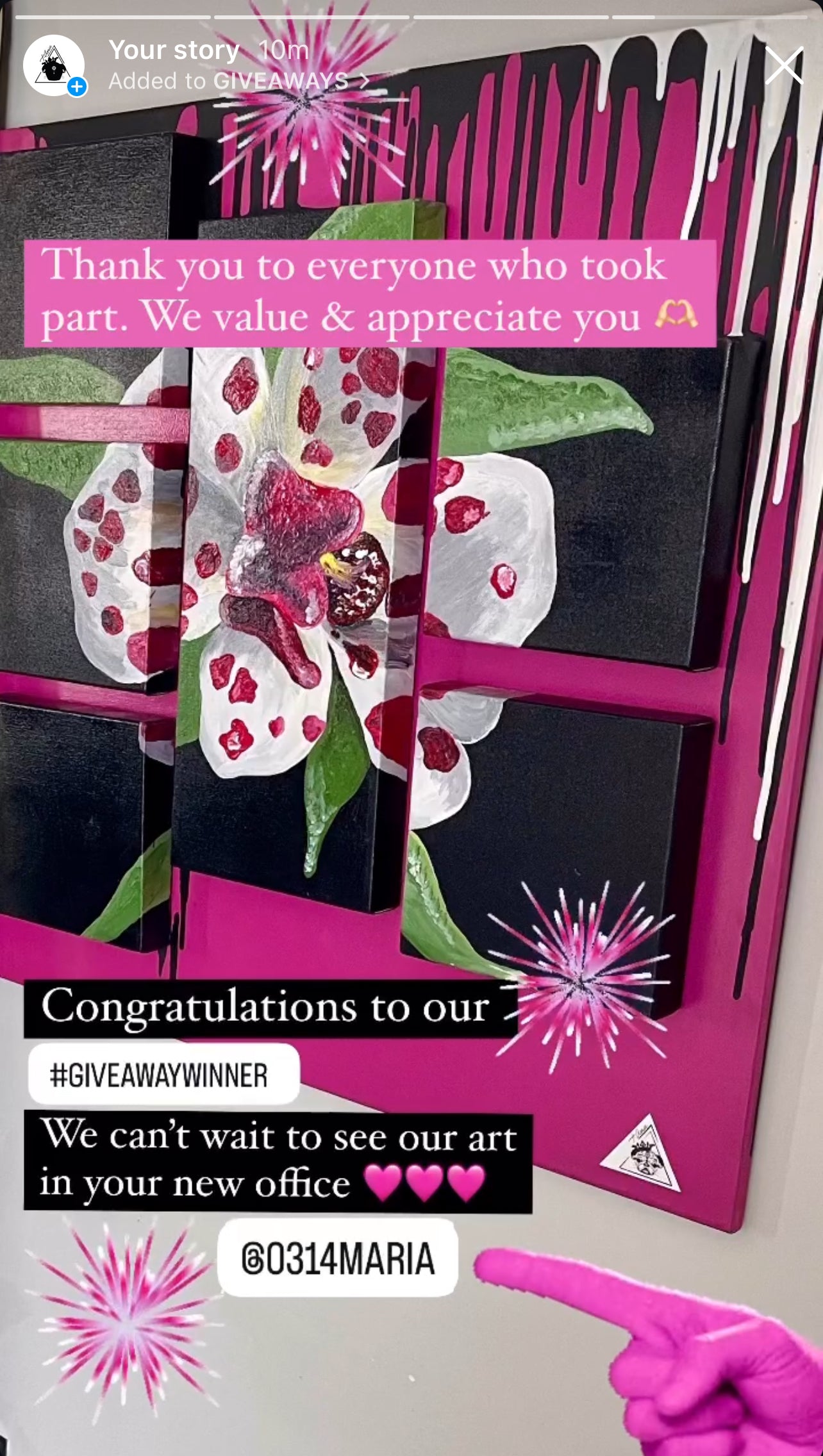 INSTAGRAM GIVEAWAY 1st July ‘24 - “Blooming Orchid” Painting