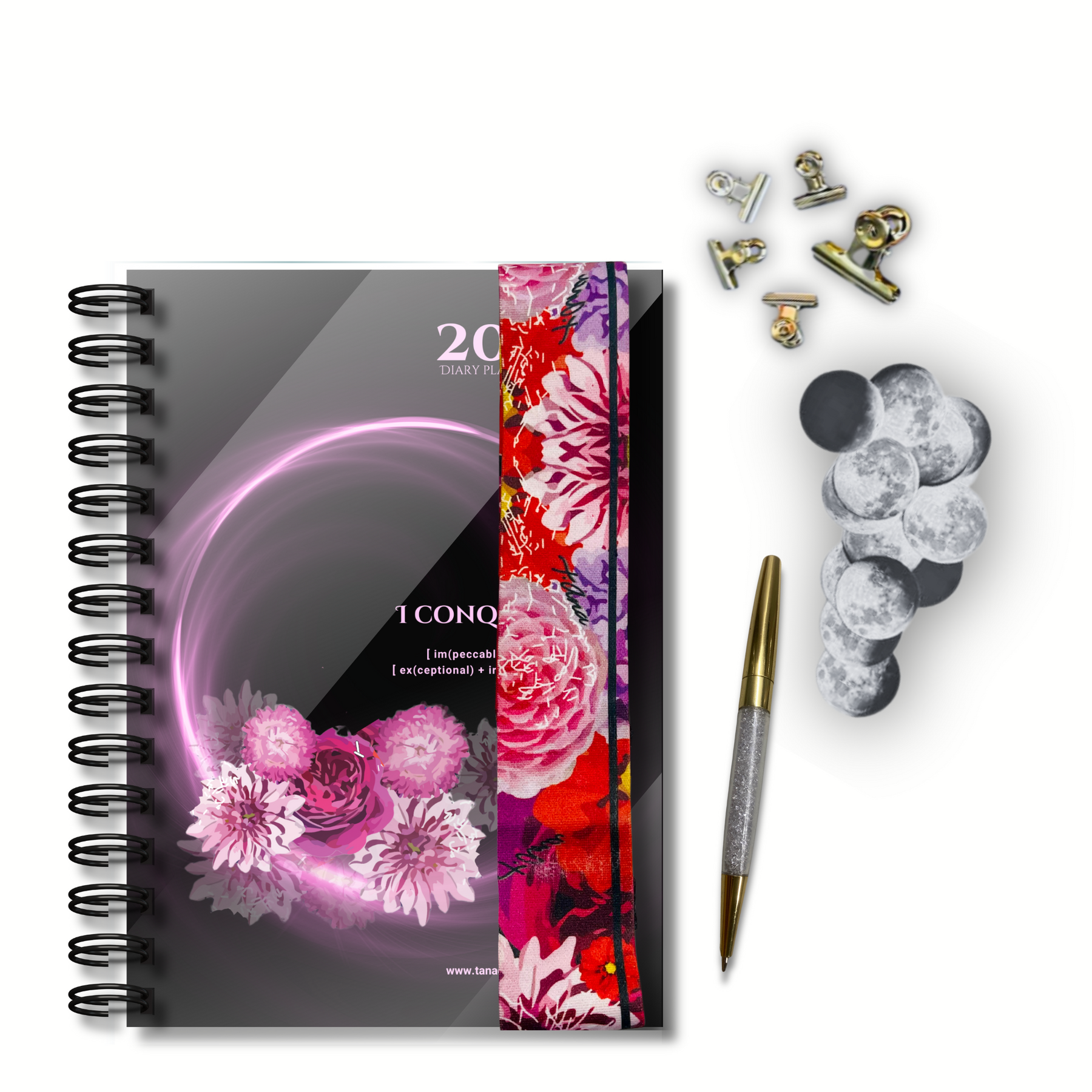 Floral Universe planner elastic, styled view