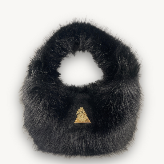 Dolce Pelliccia Nero black faux-fur handbag, Maison Archive
