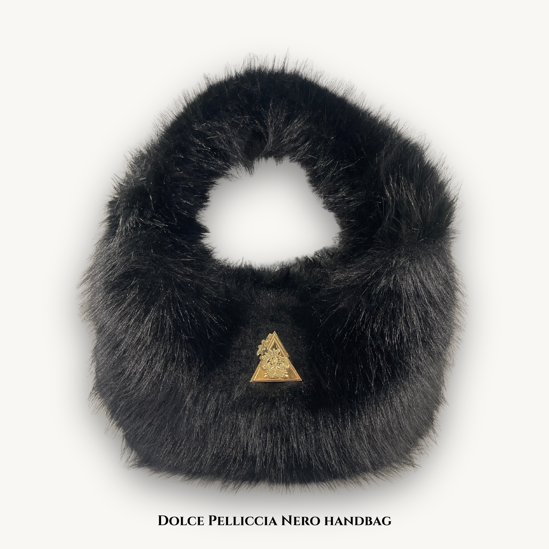 Dolce Pelliccia Nero black faux-fur handbag, Maison Archive