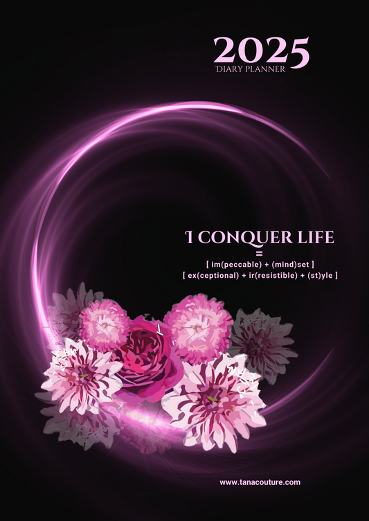 PDF PRINT 2025 ‘I Conquer Life’ Diary Planner