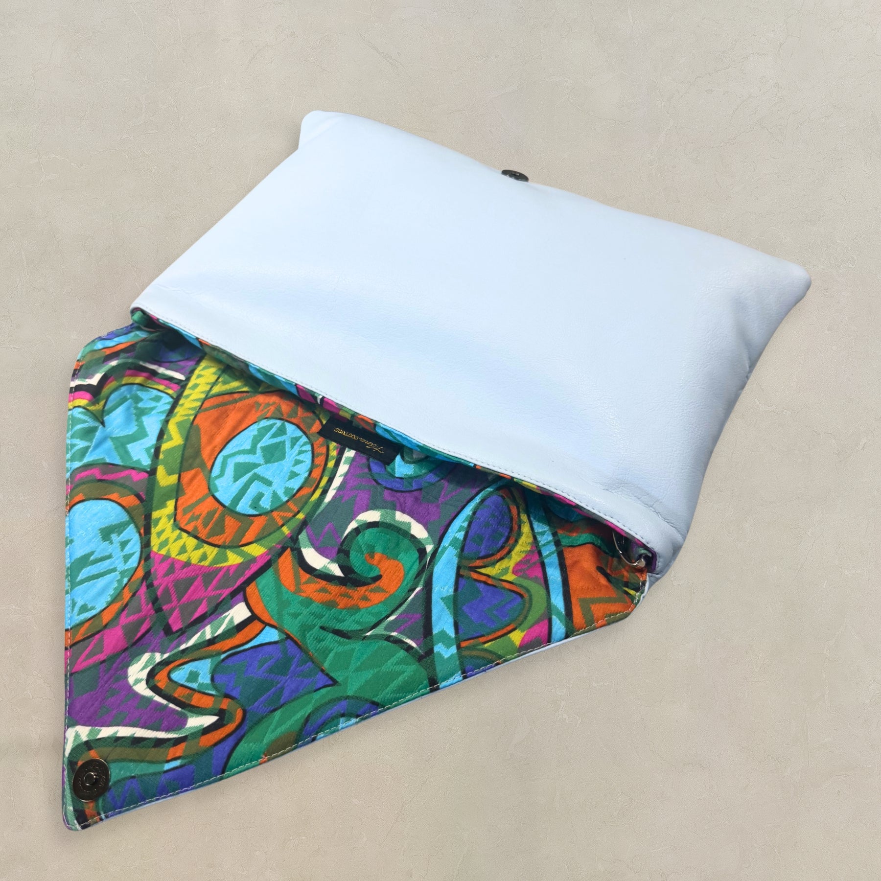 Anima Celeste oversized baby-blue clutch, additional view
