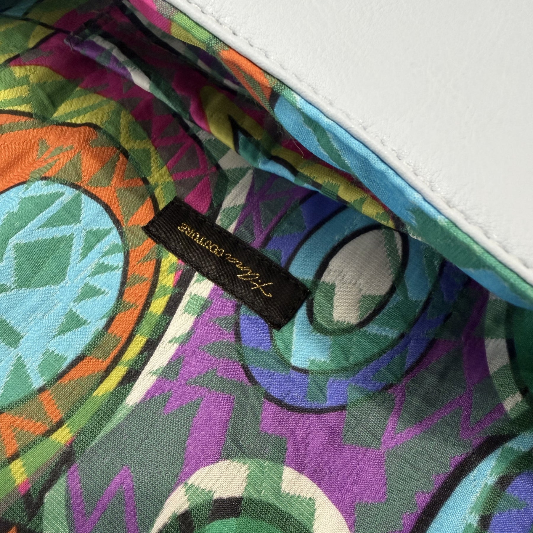Anima Celeste oversized clutch, side detail