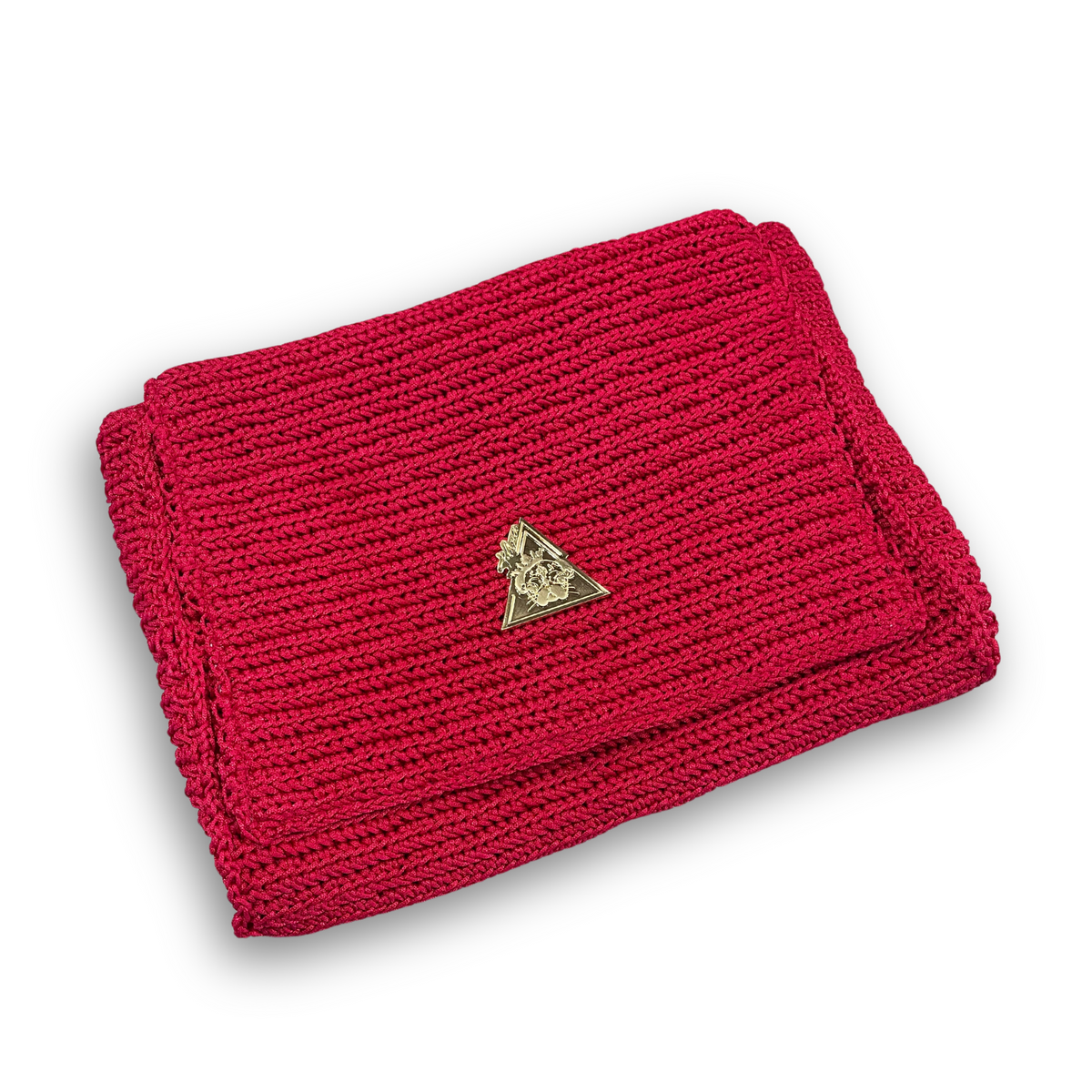 Aphrodite Amore Rosa hand-knit clutch, additional detail