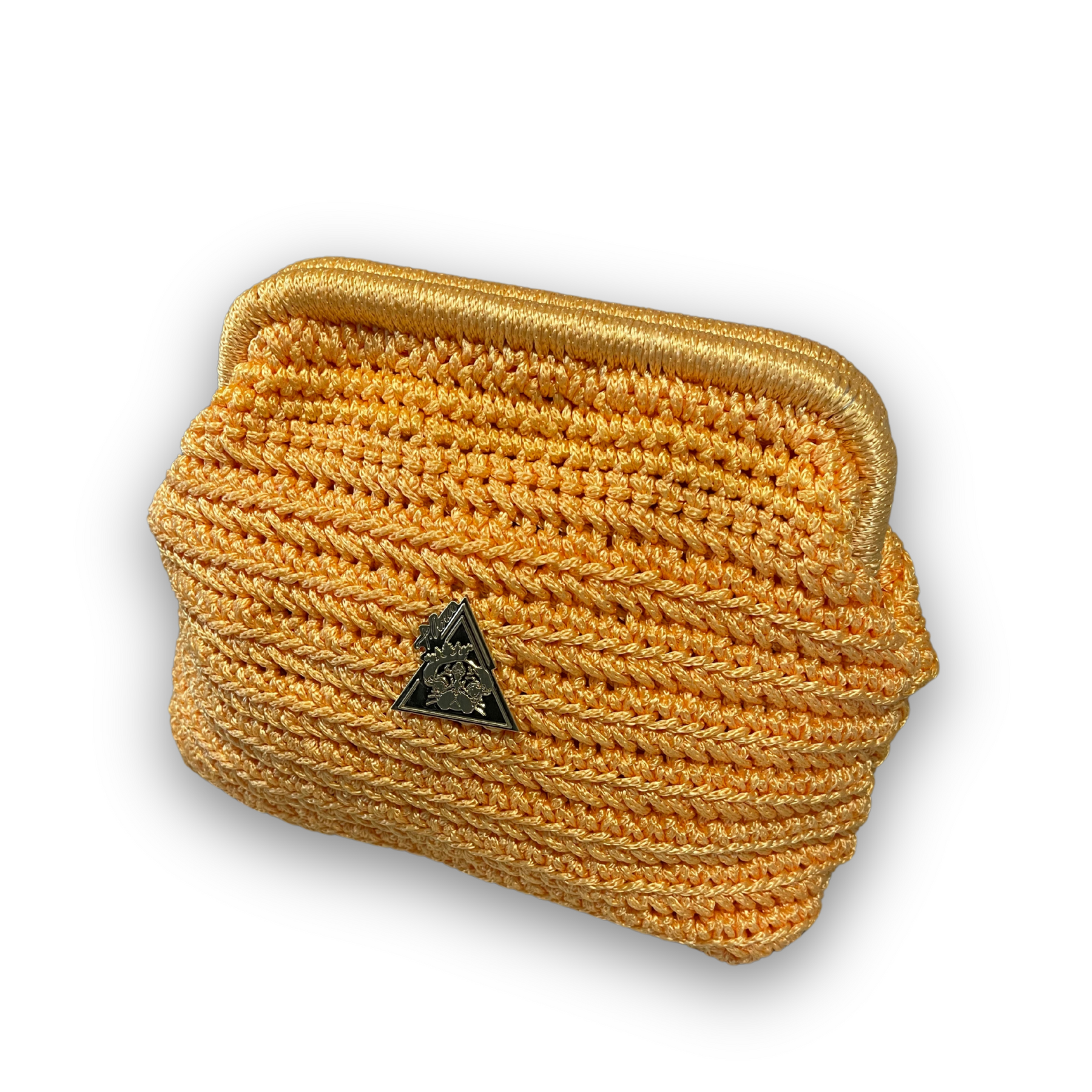 Aurora Sole yellow-orange clutch, additional view
