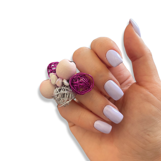 Beadilicious adjustable 925 silver statement ring