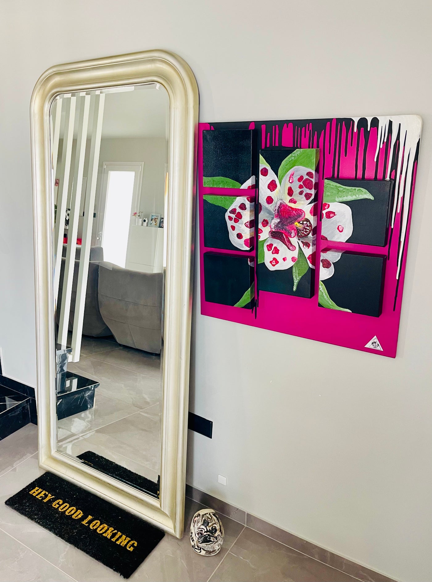 Blooming Orchid artwork preserved in the t•Ana Couture Maison Archive