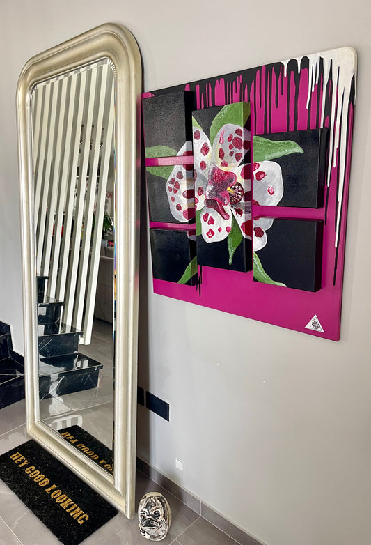Blooming Orchid multi-panel original artwork by Anna Tsigaridou