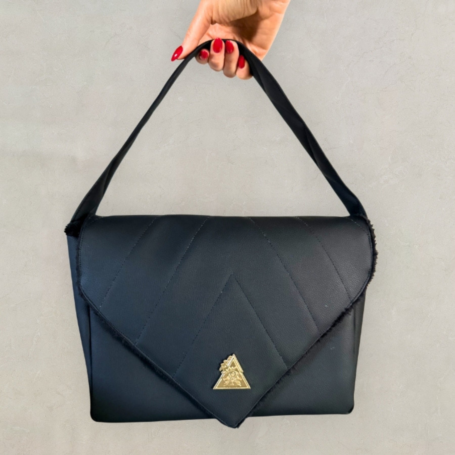 El Clásica Elysian Eclipse black faux-leather CarryAll Mini