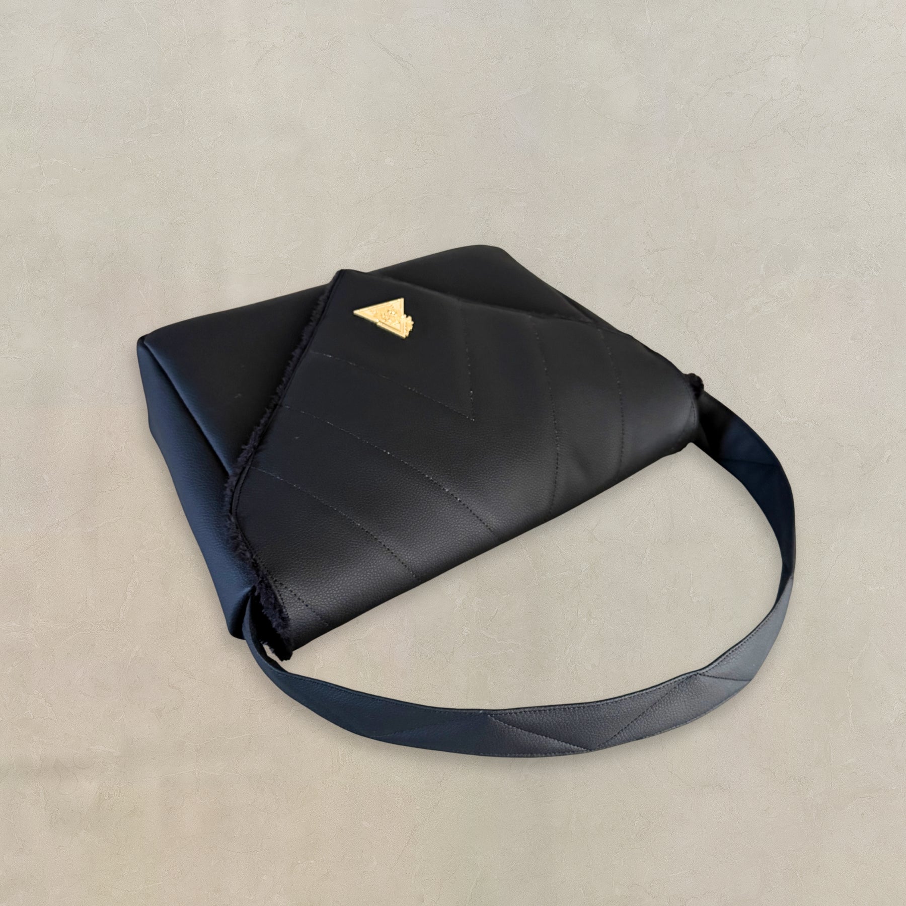 El Clásica Elysian Eclipse CarryAll Mini black handbag, elevated angle view