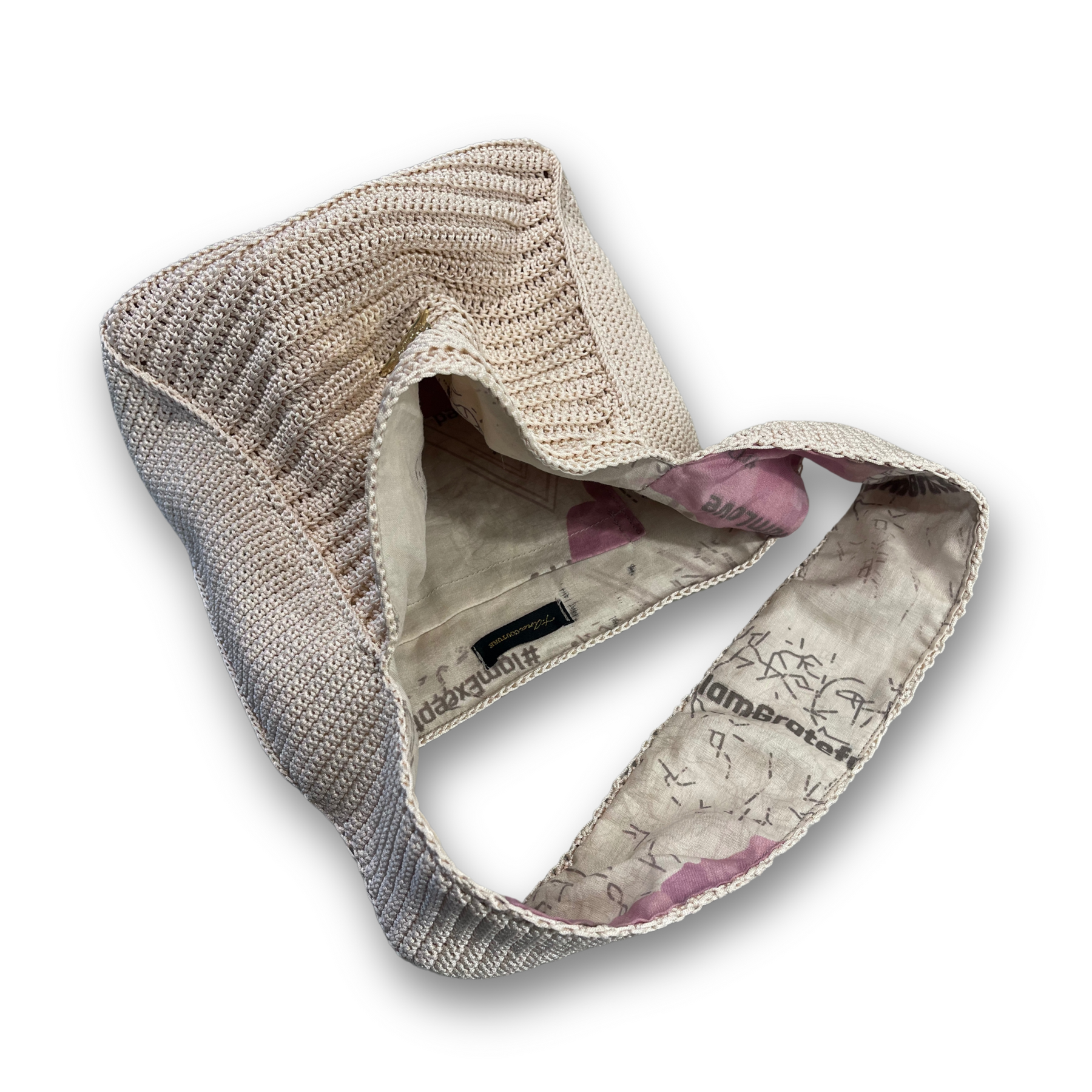 Ethereal Sands cream tote, styled view