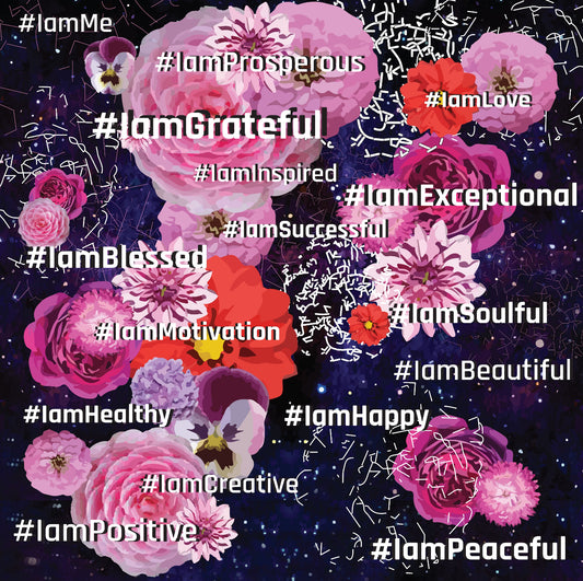 Floral Universe art canvas textile by t•Ana Couture