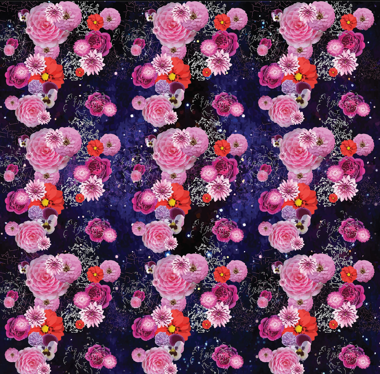 Floral Universe canvas textile, additional view