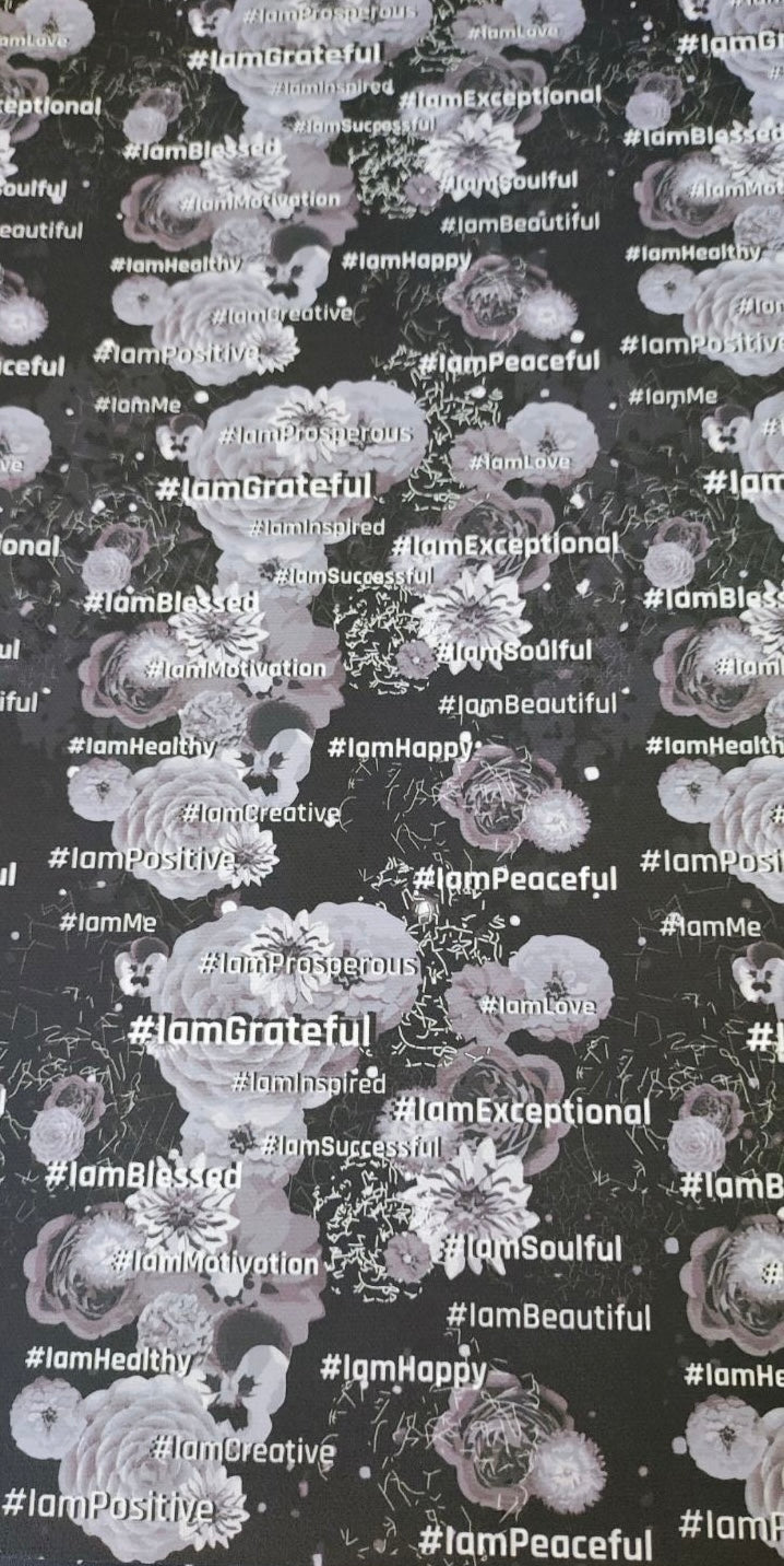 Floral Universe canvas textile, detail view