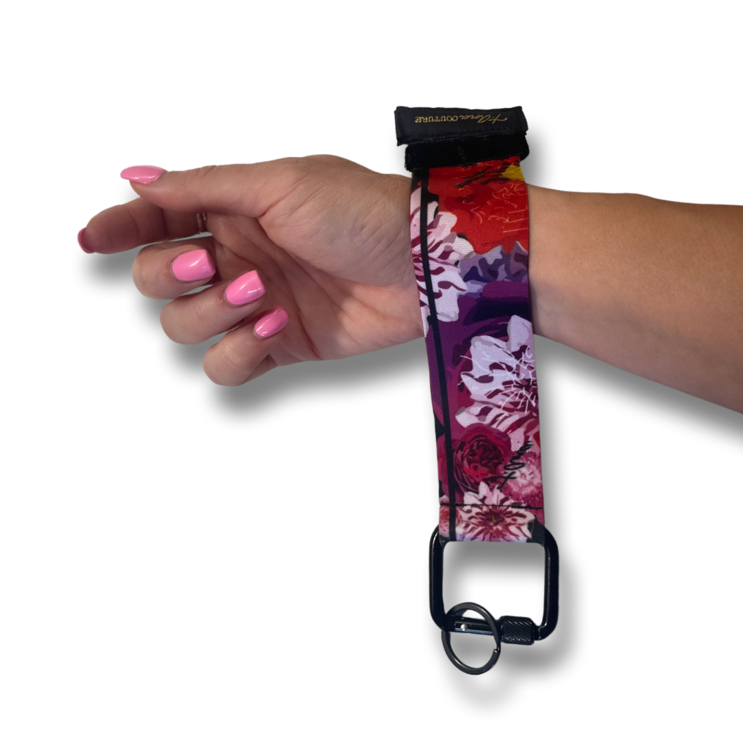 Floralida floral wristlet keychain, additional view